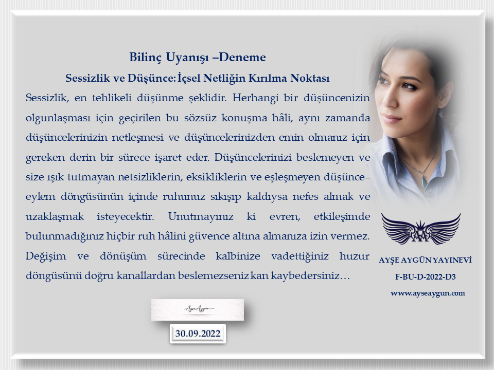 Sessizlik ve Düşünce: İçsel Netliğin Kırılma Noktası