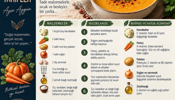 Tarif-002 Karnıbahar ,Havuç ve Patates Çorbası 