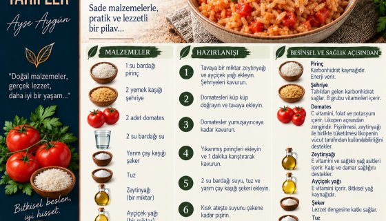 TARİF 005 — DOMATESLİ ŞEHRİYELİ PİLAV