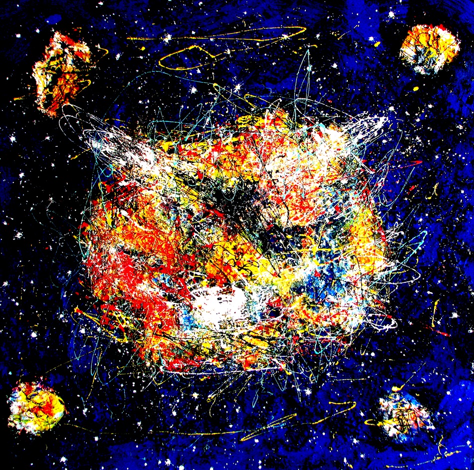 Ayşe AYGÜN 2011 ”Nebula”7 Tuval Üzerine Karışık Teknik 100X100 