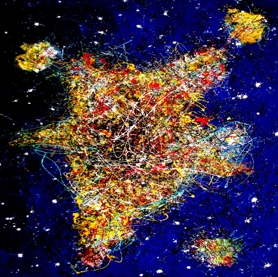 Ayşe AYGÜN 2011 ”Nebula”8 Tuval Üzerine Karışık 70X100  Teknik