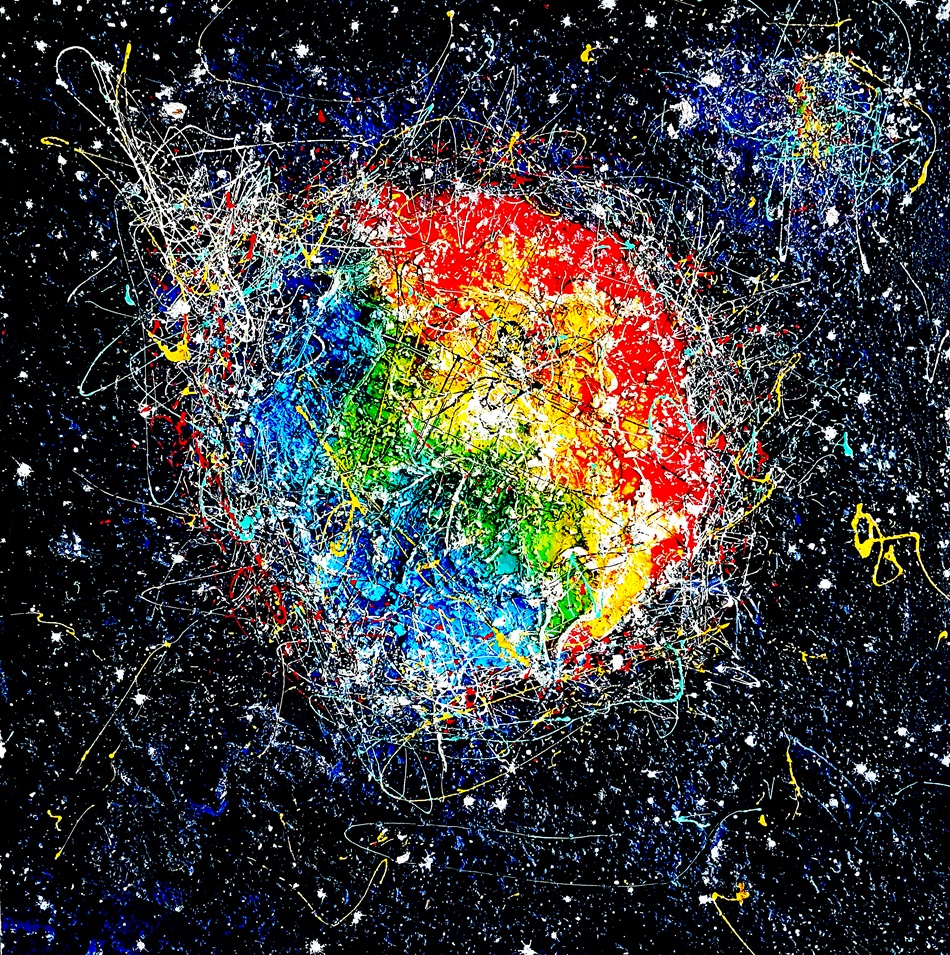 Ayşe AYGÜN 2011 ”Nebula”12 Tuval Üzerine Karışık Teknik 100X100 